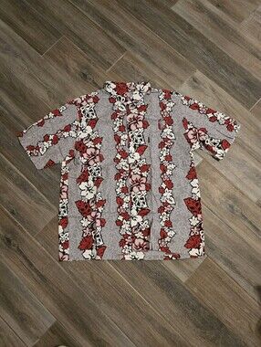 Riggers Gray Hawaiian Button Up Shirt Ohio State University